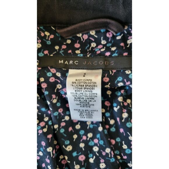 Marc Jacobs Black Floral Liner Blazer Jacket - Picture 3 of 3